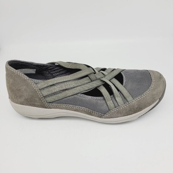 Dansko Sz 38 US 7.5-8 Hilde Mary Jane Comfort Driving Shoes Gray Suede Slip On - Picture 10 of 10